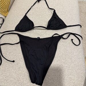 Skims Classic Black Bikini Set